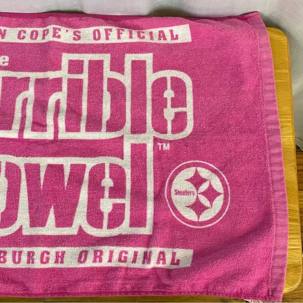 Pittsburgh Steelers Pink Terrible Towel Breast Cancer Crucial Catch